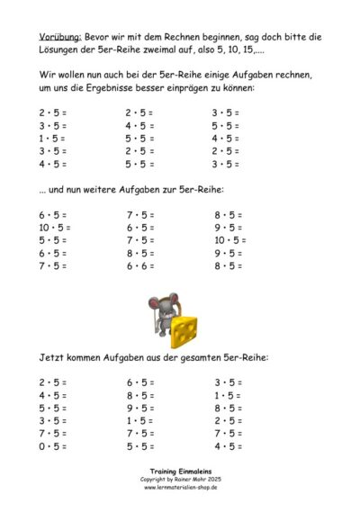 Training Einmaleins - Downloadprodukt - neue Version !!! – Bild 4