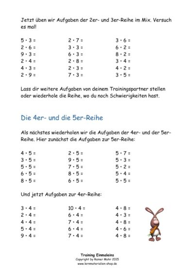Training Einmaleins - Downloadprodukt - neue Version !!! – Bild 5